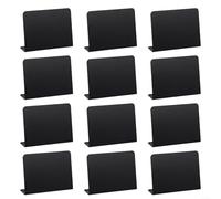 Lot de 12 tableaux noirs en PVC avec étiquettes réutilisables effaçables pour buffets, magasins de fleurs, réunions et numéros de table d'événements spéciaux ou étiquettes alimentaires