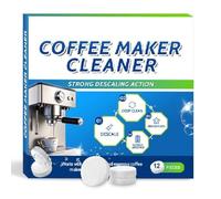 Lot de 12 tablettes de nettoyage et de détartrage pour machine à café, compatibles avec toutes les grandes marques, détartrant et élimine le calcaire, approvisionnement semestriel