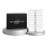 Lot de 12 taies d'oreiller 100 % coton pour hôtels, spas, salons, hôpitaux - Taies d'oreiller en satin ultra douces et soyeuses, très grand lit, blanc Grand Estate Hotel