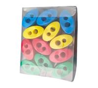 Lot de 12 taille-crayons à double trou pour crayons à dessin en bois de 8 mm à 11 mm - Charbon souple et dur - Fournitures scolaires et de bureau - Taille-crayon à deux trous en acier inoxydable