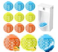 Lot de 12 tamis d'urinoir parfumés - Pierres individuelles - Pissoir Premium - Universel - Avec protection anti-éclaboussures - Désodorisant pour WC, salles de bains d'invités, salle de bain