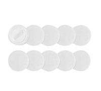 Lot de 12 tampons de maquillage en velours de coton doux, moelleux, réutilisables et lavables pour fond de teint liquide, poudre libre, BB crème, contour, fard à joues et anti-cernes (blanc, 10 pièces