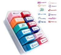 Lot de 12 tampons personnalisés pour enseignant, école primaire, fournitures de bureau, cadeau d'adieu, cadeau d'adieu, cadeau de départ, pour professeurs
