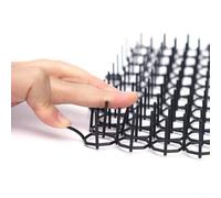 Lot de 12 tapis de dissuasion pour animaux d'extérieur avec pointes en plastique sûres pour protéger les plantes, éviter de creuser et sécuriser les zones paysagères