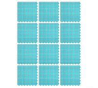 Lot de 12 tapis de drainage antidérapants pour différents décors, parfaits pour le garage, le jardin et la cuisine (bleu)