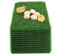 Lot de 12 tapis de gazon artificiel 12 x avec support drainage pour nichoir poulailler, patchs gazon intérieur et extérieur pour décoration DIY