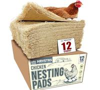 Lot de 12 Tapis de Nidification de qualité supérieure pour poulailler - Literie en tremble pour nichoir de Poulet et clapier - Idéal pour Les œufs élevés de pâturage Bio - Fournitures essentielles de