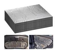 Lot de 12 tapis d'isolation de voiture de 5 mm - 40 x 25 cm - Tapis d'isolation acoustique autocollant - Tapis d'isolation acoustique - Imperméable - ignifuge