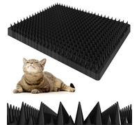 Lot de 12 tapis répulsifs noirs améliorés pour chats - 40,6 x 33 cm - Tapis de chat avec pointes inégales est un tapis efficace pour les chiens, les chats errants en extérieur et en intérieur pour