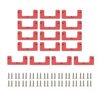 Lot de 12 taquets de montage pour système d'emballage, matériel de montage mural en plastique ABS robuste, rangement d'outils organisé pour établi et véhicule, kit complet avec vis, lot de 12 (16