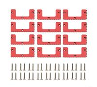 Lot de 12 taquets de montage pour système d'emballage, matériel de montage mural en plastique ABS robuste, rangement d'outils organisé pour établi et véhicule, kit complet avec vis, lot de 12