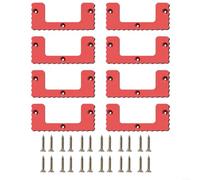 Lot de 12 taquets de montage pour système d'emballage, matériel de montage mural en plastique ABS robuste, rangement d'outils organisé pour établi et véhicule, kit complet avec vis, lot de 12 (8