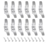 Lot de 12 taquets en plastique avec vis, petit support de taquet de corde pour la sécurité des enfants, stores romains, rideaux, transparents, 5,5 x 0,6 x 0,6 cm