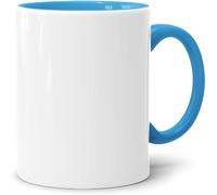 Lot de 12 tasses de sublimation sans impression de qualité AAA | Individuelles ou en lot | Tasse photo pour impression par sublimation thermique | Tasses vides pour presse à chaleur (bleu clair)