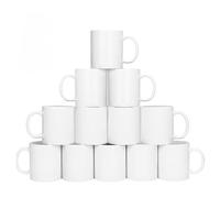 Lot de 12 tasses vierges blanches à personnaliser 12 Mugs 325 ml sublimation en boite individuelle