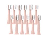 Lot de 12 têtes brosse à dents sonique remplaçables compatibles avec Xiaomi T100, poils souples et buses nettoyage for aspirateur(12Pink)