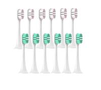 Lot de 12 têtes brosse rechange compatibles avec les brosses à dents électriques soniques XIAOMI MIJIA T300/T500/T700 ; embouts poils souples sous vide(6Pink6Green)