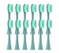 Lot de 12 têtes brosse rechange compatibles avec les brosses à dents poils souples Oclean X/X PRO/Z1/F1/One/Air 2/SE(12pcs Green)