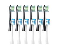 Lot de 12 têtes brosse rechange emballées sous vide, compatibles avec les buses nettoyage en profondeur Oclean X PRO/Z1/F1/One/Air 2/SE Soft(6Black6WhiteBlue)