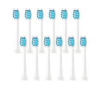 Lot de 12 têtes de brosse à dents de rechange compatibles avec Philips Sonicare W2 Optimal White, HX6068/88 (blanc)