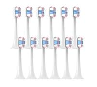 Lot de 12 têtes de brosse à dents de rechange emballées sous vide, compatibles avec les brosses à dents électriques soniques Xiaomi et Mijia T300/T500/T700, avec embouts à poils souples(12pcs Pink)