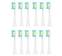 Lot de 12 têtes de brosse à dents électriques de rechange compatibles avec les brossettes Oclean X/X PRO/Z1/F1/One/Air 2/SE (12 pièces grises) (12 pièces blanches)