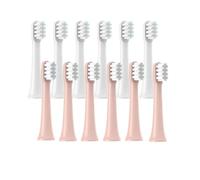 Lot de 12 têtes de brosse à dents sonique remplaçables compatibles avec Xiaomi T100, poils souples et buses de nettoyage for aspirateur(6White6Pink)