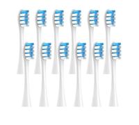 Lot de 12 têtes de brosse de rechange emballées sous vide, compatibles avec les buses de nettoyage en profondeur Oclean X PRO/Z1/F1/One/Air 2/SE (12 grises) (12 bleues)(12whiteblue)