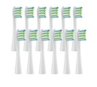 Lot de 12 têtes de brosse de rechange emballées sous vide, compatibles avec les buses de nettoyage en profondeur Oclean X PRO/Z1/F1/One/Air 2/SE (12 grises) (12 bleues)(12white)