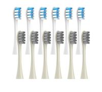 Lot de 12 têtes de brosse de rechange emballées sous vide, compatibles avec les buses de nettoyage en profondeur Oclean X PRO/Z1/F1/One/Air 2/SE (12 grises) (12 bleues)(6whiteblue6beigegray)