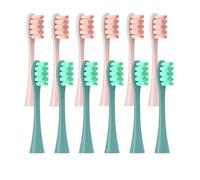 Lot de 12 têtes de brosse de rechange emballées sous vide, compatibles avec les buses de nettoyage en profondeur Oclean X PRO/Z1/F1/One/Air 2/SE (12 grises) (12 bleues)(6pink6green)