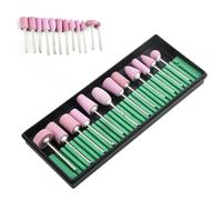 Lot de 12 têtes de meulage en céramique pour outil rotatif, tige de 2,35 mm pour polissage, gravure, coupe des ongles, compatible avec mini meuleuses