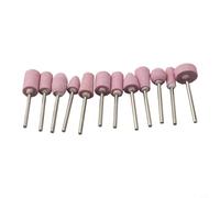 Lot de 12 têtes de meulage en céramique pour outils rotatifs - Tige de 2,35 mm, compatibles avec les meuleuses de bricolage, la gravure de bijoux, la coupe des ongles, le polissage du jade et du verre