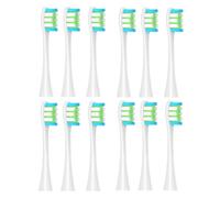 Lot de 12 têtes de rechange, compatibles avec Oclean Flow/X/X PRO/Z1/F1/One/Air 2/SE, brosses à dents souples pour aspirateur (12 pièces blanc bleu, taille unique)