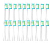 Lot de 12 têtes de rechange, compatibles avec Oclean Flow/X/X PRO/Z1/F1/One/Air 2/SE, brosses à dents souples pour aspirateur (20 pièces, blanc, vert et bleu, taille unique)