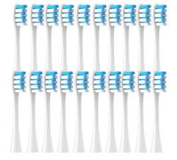 Lot de 12 têtes de rechange, compatibles avec Oclean Flow/X/X PRO/Z1/F1/One/Air 2/SE, brosses à dents souples pour aspirateur (20 pièces, blanc-bleu, taille unique)