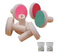 Lot de 12 têtes de rechange pour meuleuse à ongles de bébé - 6 grains différents - Accessoires de polissage doux - Hygiéniques et faciles à nettoyer - Pour nourrissons