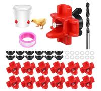 Lot de 12 tétines horizontales pour poulailler, système automatique étanche avec forets, ABS durable, acier inoxydable, design économiseur d'eau pour poulailler en plein air