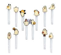 Lot de 12 tiges à bulles pour enfants - Accessoire de fête en plein air - Baguette à bulles pour Halloween