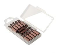 Lot de 12 tiges hexagonales magnétiques à cinq points pour embouts de tournevis Torx avec tige de 6,35 mm de long, pour tournevis électriques et manuels (TS25)