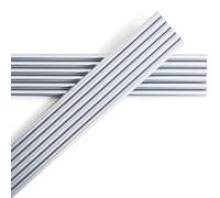 Lot de 12 tiges rondes en acier au carbone chromé de 6 mm x 204 mm, barre ronde en acier chromé pour perceuse, tours, aléseuse, axe miniature, broche cylindrique, outil de bricolage