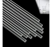 Lot de 12 tiges rondes en plastique acrylique - 8 mm x 30 cm - Bâtons en plastique transparent - Pour bricolage, artisanat, artisanat, éclairage, décoration de jardin, matériau de modélisme