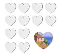 Lot de 12 toiles à peindre - Toile magnétique en coton pour peinture acrylique, huile et gouache avec pâte texturée (amour 12)