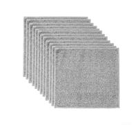 Lot de 12 torchons absorbants à séchage rapide Gris 30 cm | Technologie à séchage rapide, élimination de la graisse, s'adapte à la table, séchage de la vaisselle