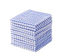 Lot de 12 torchons de cuisine en coton 30,5 x 30,5 cm (bleu)