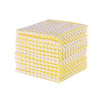 Lot de 12 torchons de cuisine en vrac en coton, 30,5 x 30,5 cm, jaune