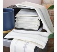 Lot de 12 torchons métis Lin-Coton Brasserie