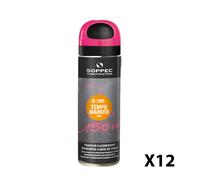 Lot de 12 Traceurs de chantier fluorescent TEMPO MARKER Cerise SOPPEC