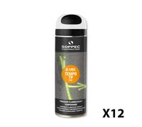 Lot de 12 Traceurs de chantier fluorescent TEMPO TP Blanc SOPPEC