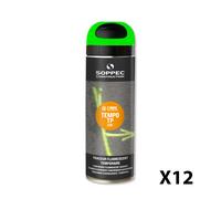 Lot de 12 Traceurs de chantier fluorescent TEMPO TP Vert SOPPEC